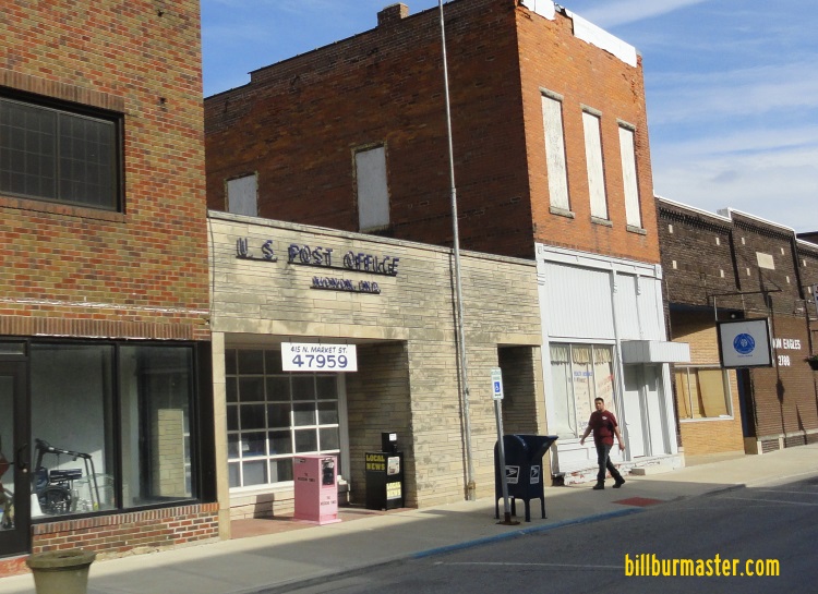 Looking at the Monon Post Office. (May, 2018)
