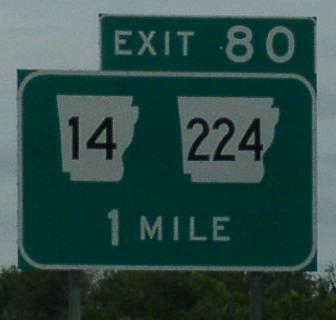 Arkansas State Route 224, Jackson County