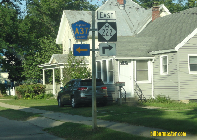 Sign St Rt 222 Allegan County Highway A37